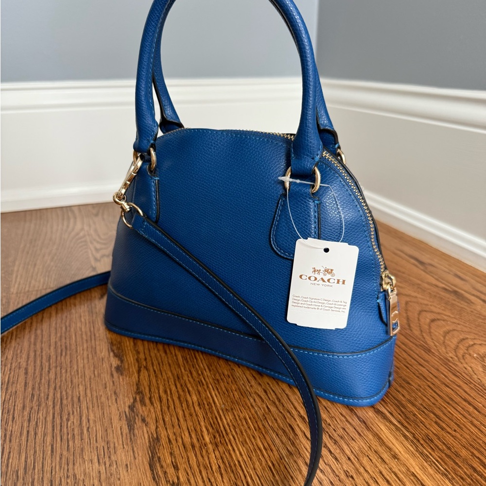 Coach Mini Dome Denim Blue Women's Crossbody